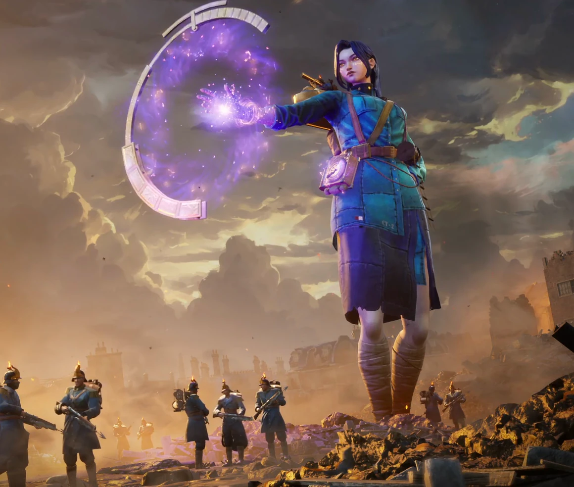 Elaris on her Giant screen in the game