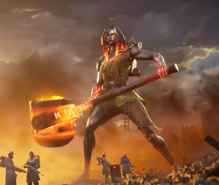 Iron Sister, splash art from the game's Giant screen